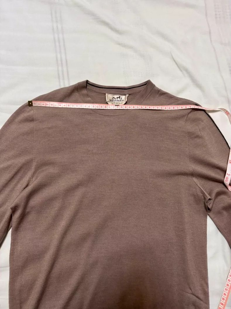 Hermes Hermes Cashmere Sweater in Elegant Light Gray Size US M / EU 48-50 / 2 - 3 Thumbnail