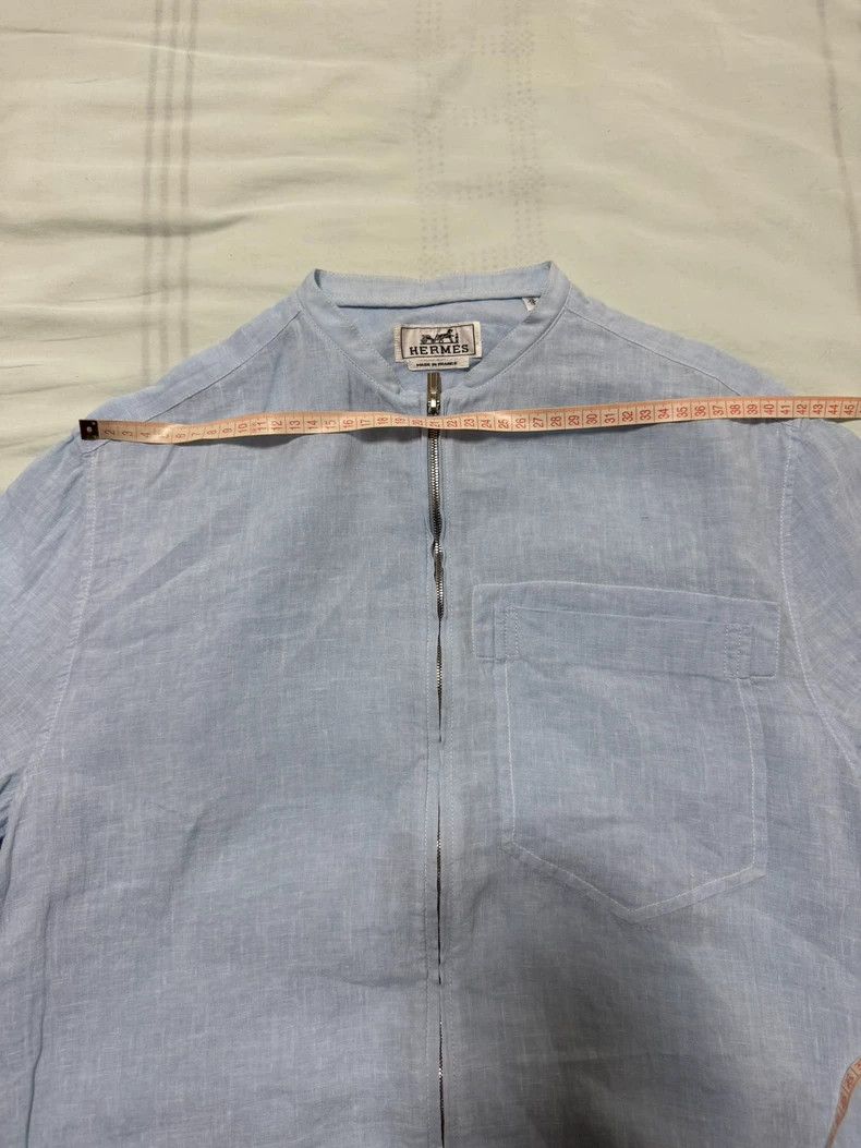 Hermes Hermes Linen Short Sleeve Jacket Shirt Size US M / EU 48-50 / 2 - 3 Thumbnail