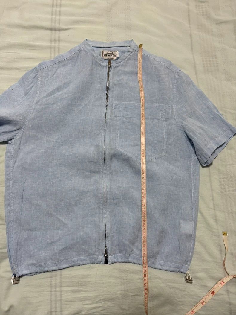 Hermes Hermes Linen Short Sleeve Jacket Shirt Size US M / EU 48-50 / 2 - 5 Thumbnail