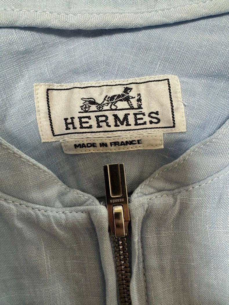 Hermes Hermes Linen Short Sleeve Jacket Shirt Size US M / EU 48-50 / 2 - 6 Thumbnail