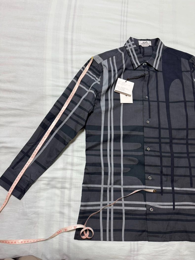 Hermes Hermes Patterned Long Sleeve Shirt for Men Size US M / EU 48-50 / 2 - 6 Thumbnail