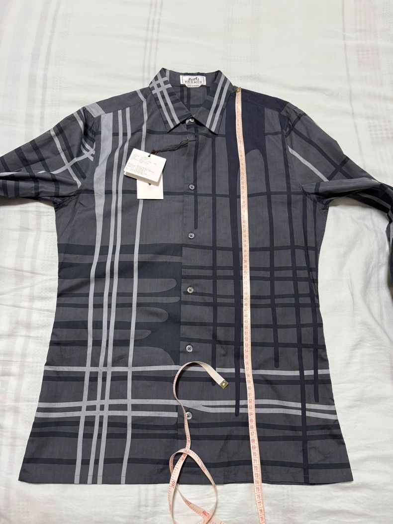 Hermes Hermes Patterned Long Sleeve Shirt for Men Size US M / EU 48-50 / 2 - 5 Thumbnail