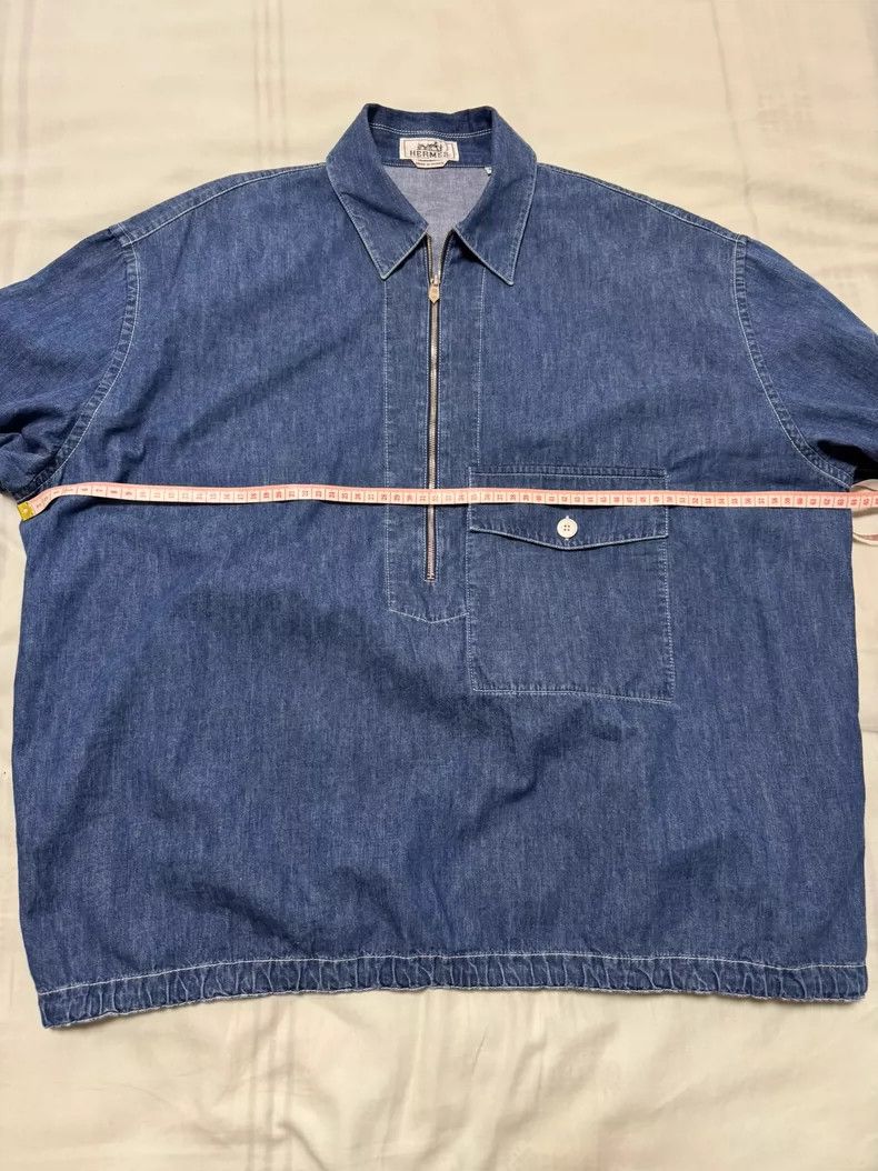 Hermes Hermes Jacket Shirt in Blue Denim Size US L / EU 52-54 / 3 - 4 Thumbnail