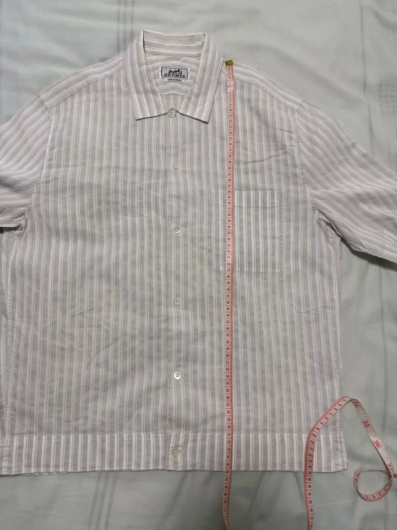 Hermes Hermes Linen Short Sleeve Jacket Shirt Size US L / EU 52-54 / 3 - 5 Thumbnail