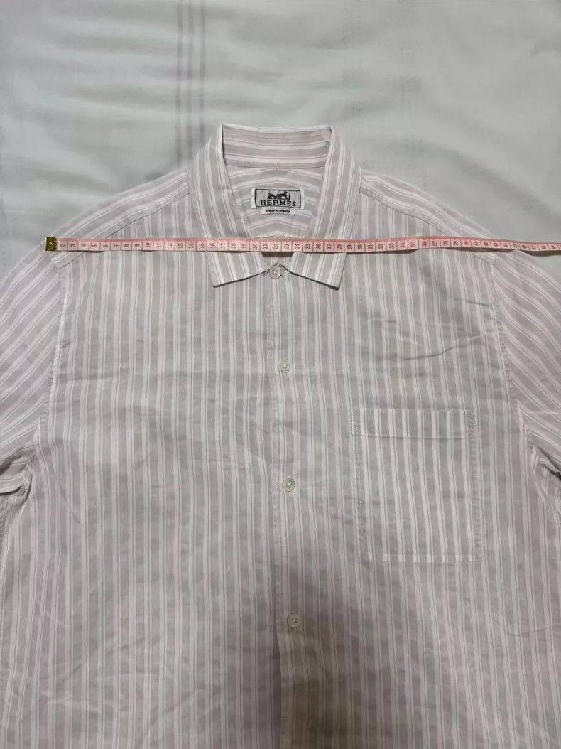 Hermes Hermes Linen Short Sleeve Jacket Shirt Size US L / EU 52-54 / 3 - 3 Thumbnail