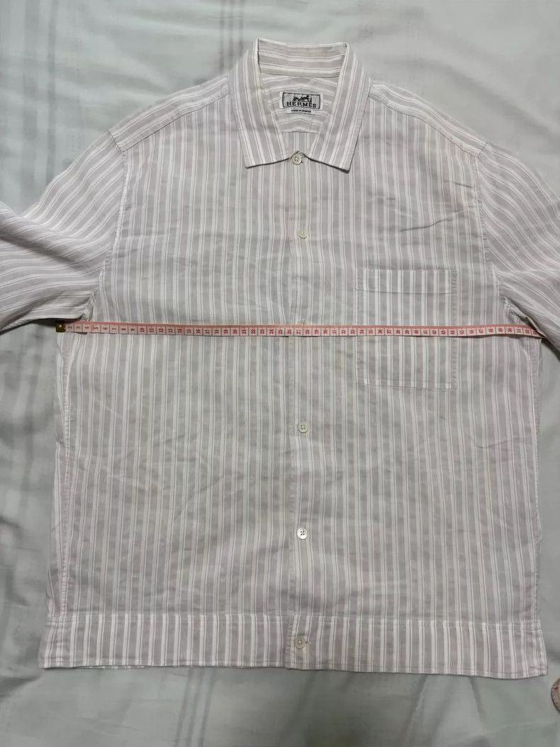 Hermes Hermes Linen Short Sleeve Jacket Shirt Size US L / EU 52-54 / 3 - 4 Thumbnail
