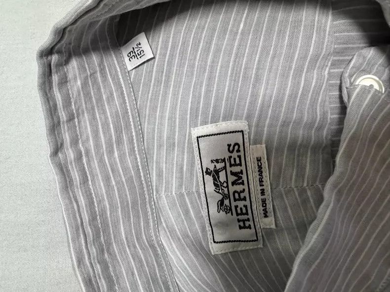 Hermes Hermes Linen Shirt Jacket with Stripes Size US M / EU 48-50 / 2 - 7 Thumbnail