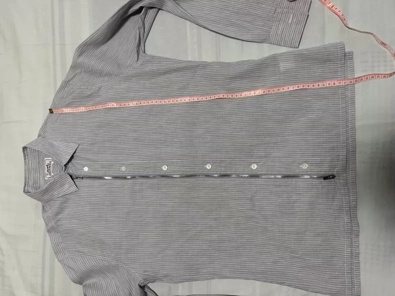 Hermes Hermes Linen Shirt Jacket with Stripes Size US M / EU 48-50 / 2 - 5 Thumbnail