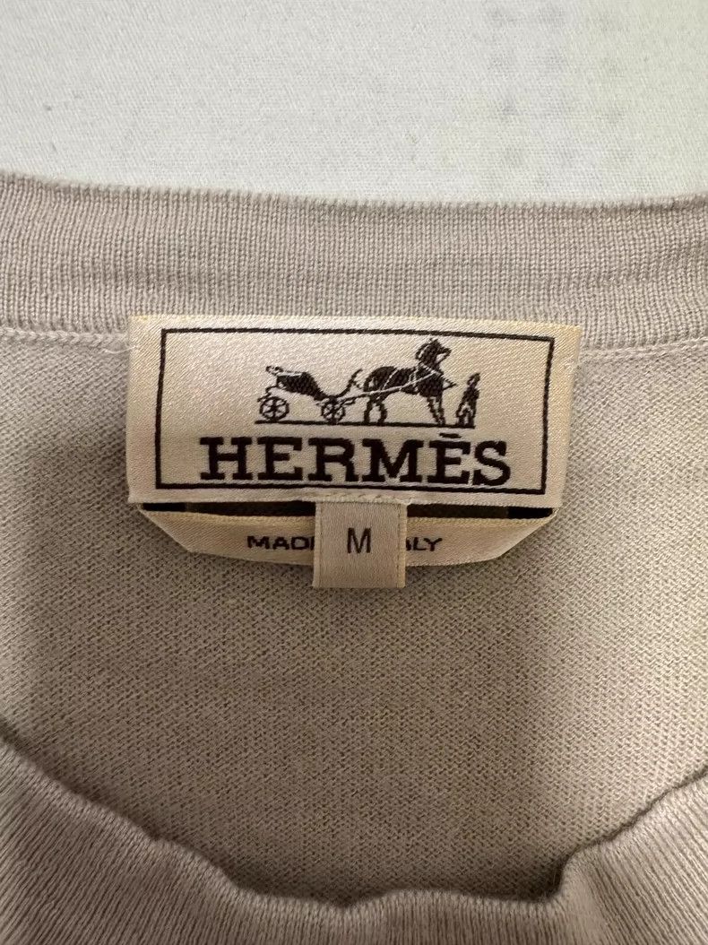 Hermes Hermes Cashmere Short Sleeve Knit Top Size US M / EU 48-50 / 2 - 6 Thumbnail