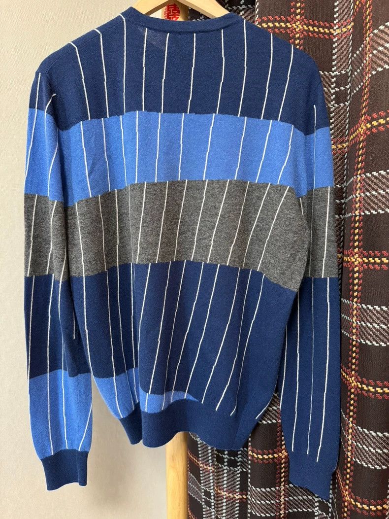 Hermes Hermes Cashmere Sweater in Blue Stripes Size US L / EU 52-54 / 3 - 2 Thumbnail