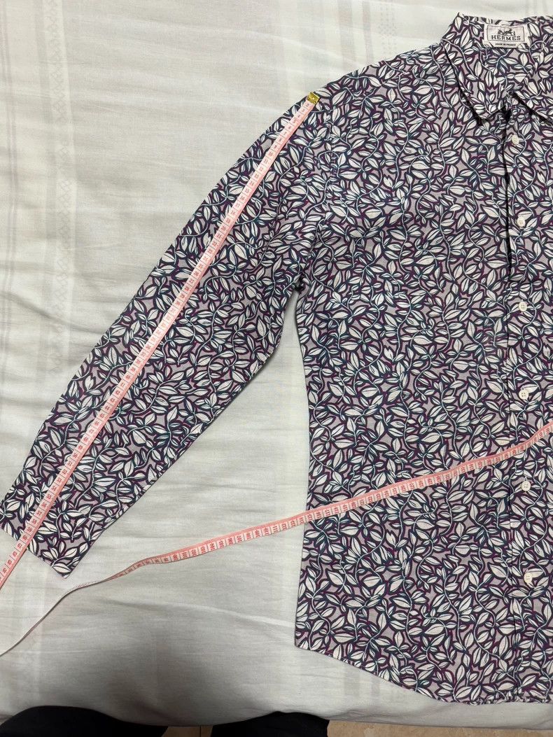 Hermes Hermes Linen Shirt with Classic Floral Print Size US M / EU 48-50 / 2 - 6 Thumbnail