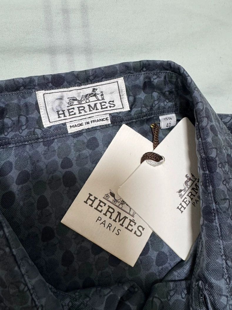 Hermes Hermes Silk Shirt with Unique Pattern Design Size US L / EU 52-54 / 3 - 7 Thumbnail