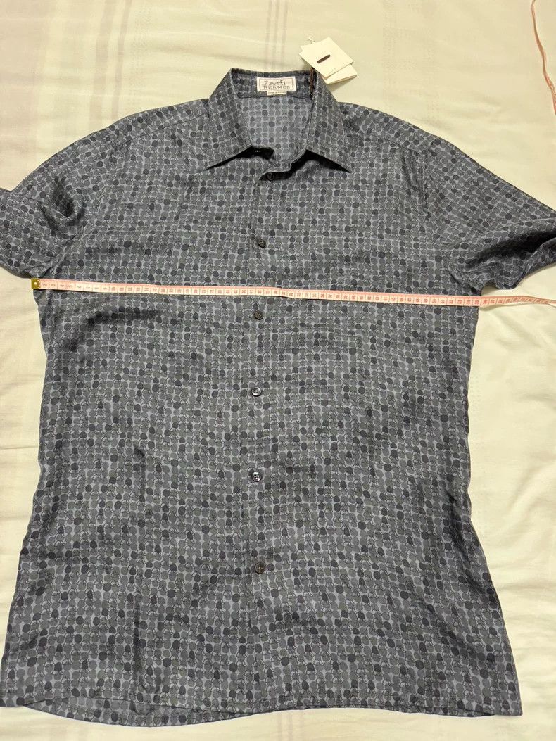 Hermes Hermes Silk Shirt with Unique Pattern Design Size US L / EU 52-54 / 3 - 4 Thumbnail