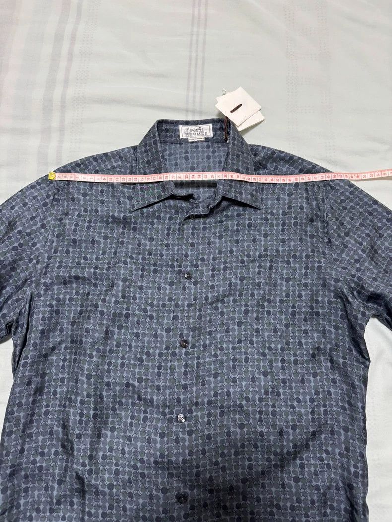 Hermes Hermes Silk Shirt with Unique Pattern Design Size US L / EU 52-54 / 3 - 3 Thumbnail