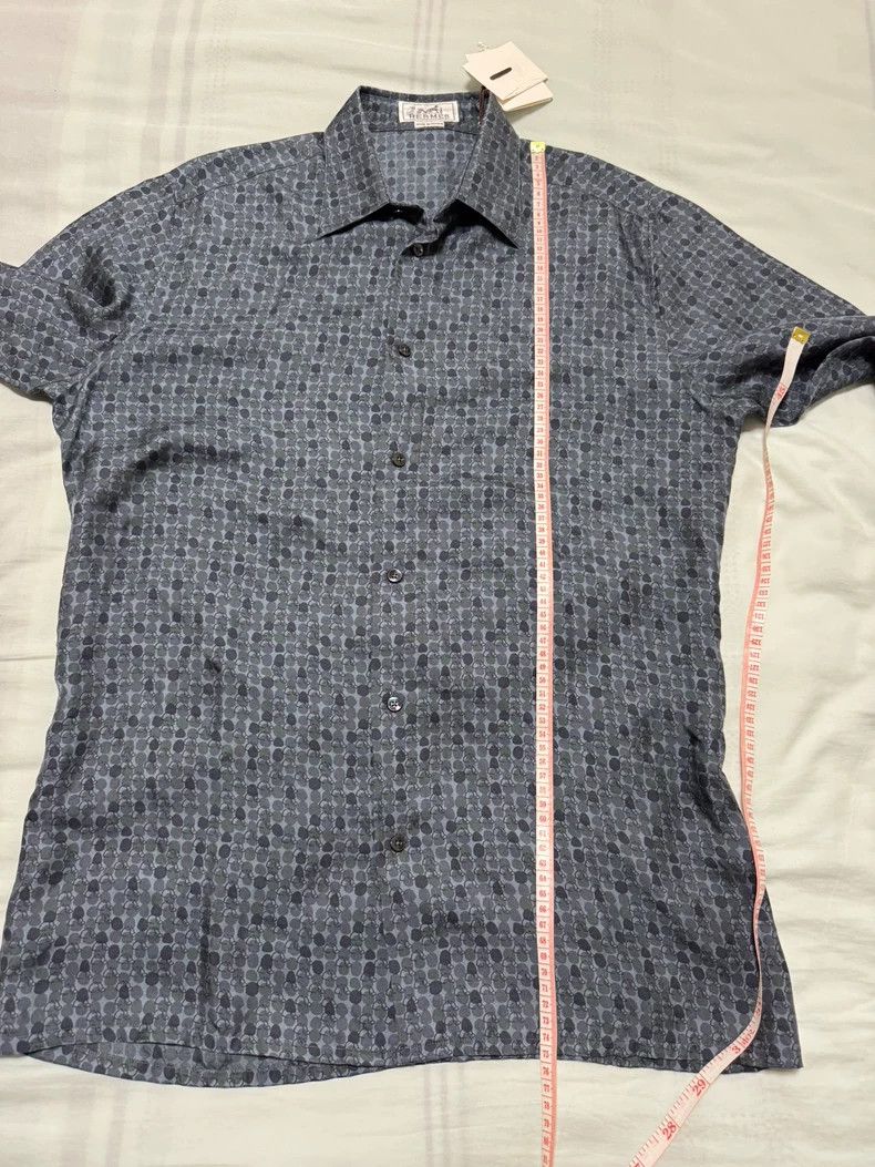 Hermes Hermes Silk Shirt with Unique Pattern Design Size US L / EU 52-54 / 3 - 5 Thumbnail