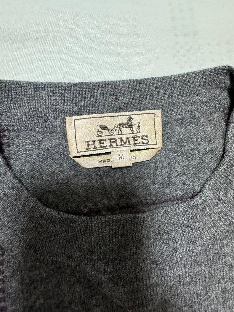 Hermes Hermes Cashmere Sweater in Elegant Gray Size US M / EU 48-50 / 2 - 7 Thumbnail