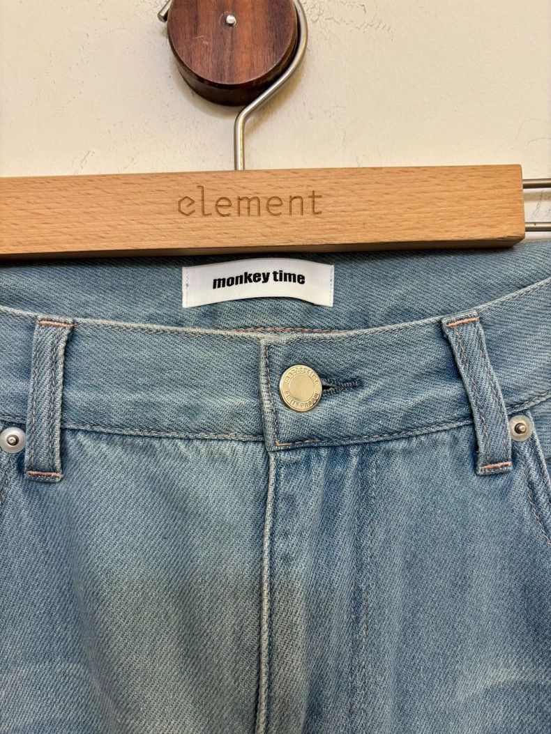 Japanese Brand Monkey Time Distressed Denim Pants for Summer Size US 34 / EU 50 - 2 Thumbnail