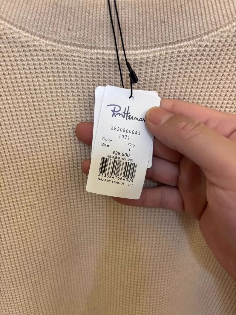 Ron Herman High-Quality Waffle Long Sleeve Tee Size US L / EU 52-54 / 3 - 8 Thumbnail