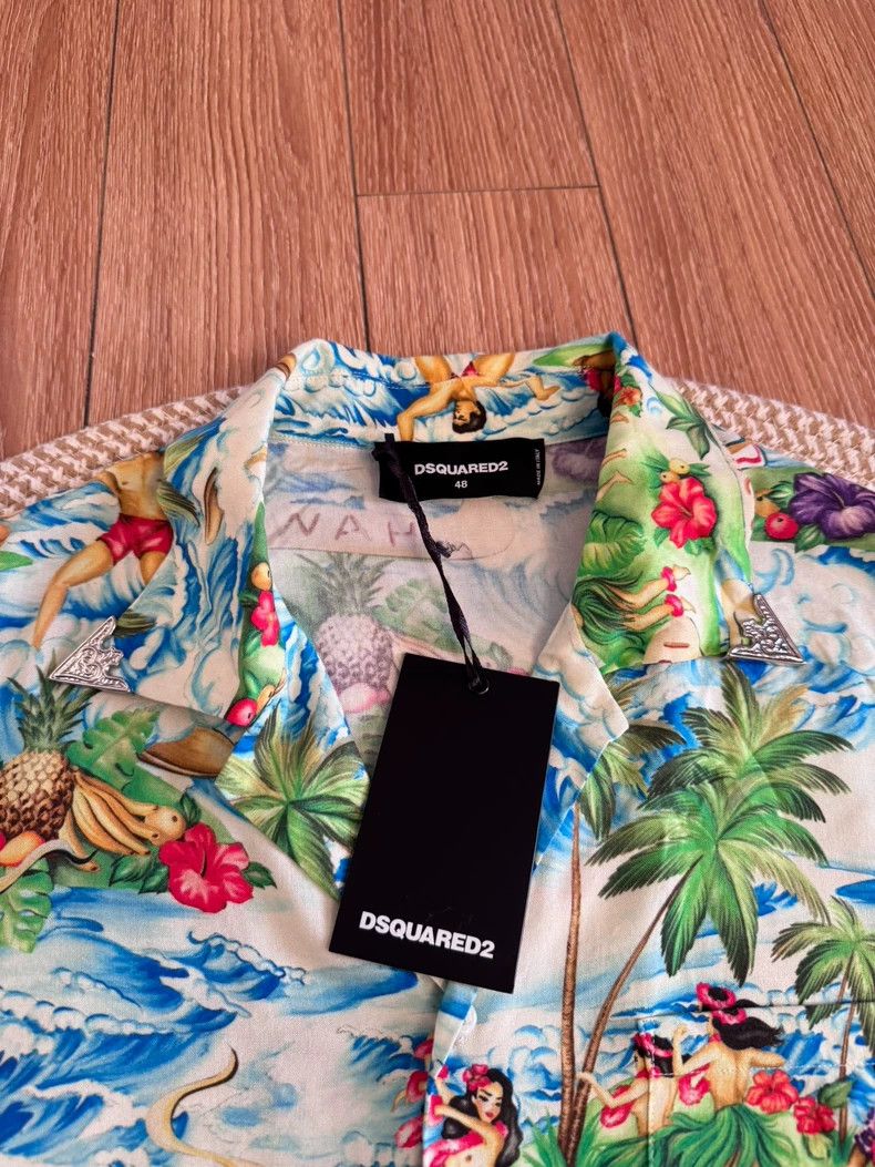 Dsquared2 Dsquared2 Hawaiian Short Sleeve Shirt Size US L / EU 52-54 / 3 - 3 Thumbnail