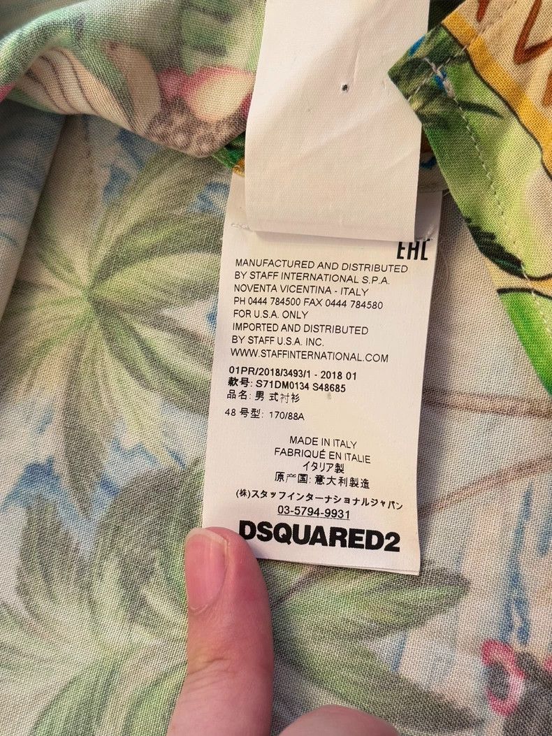 Dsquared2 Dsquared2 Hawaiian Short Sleeve Shirt Size US L / EU 52-54 / 3 - 5 Thumbnail