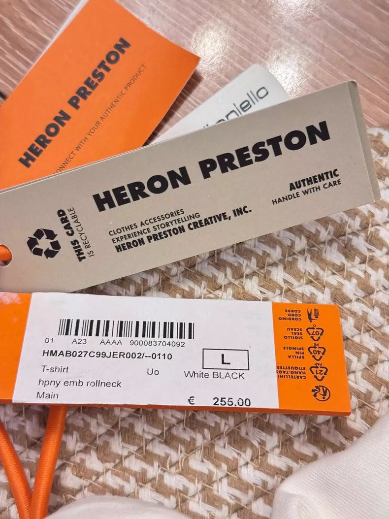 Heron Preston Heron Preston Classic White Long Sleeve Tee Size US L / EU 52-54 / 3 - 5 Thumbnail