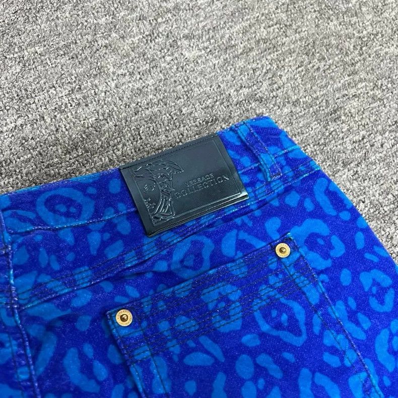 Versace Versace Blue Camouflage Corduroy Pants Size US 28 / EU 44 - 5 Thumbnail