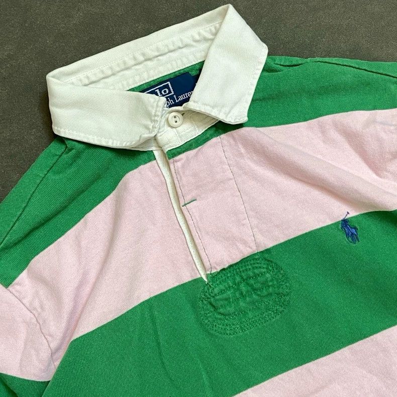 RRL Ralph Lauren Ralph Lauren Long Sleeve Striped Polo Shirt Size US S / EU 44-46 / 1 - 3 Thumbnail