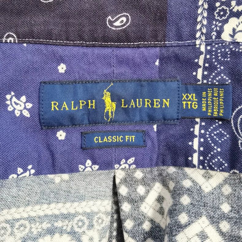 RRL Ralph Lauren Ralph Lauren Patchwork Long Sleeve Shirt Size US XXL / EU 58 / 5 - 7 Thumbnail