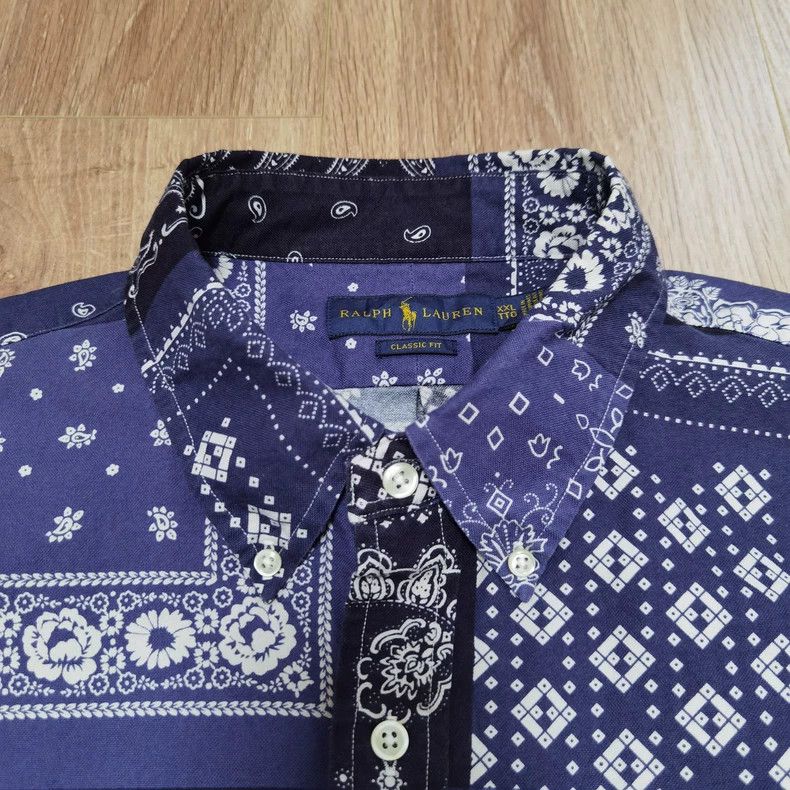 RRL Ralph Lauren Ralph Lauren Patchwork Long Sleeve Shirt Size US XXL / EU 58 / 5 - 6 Thumbnail