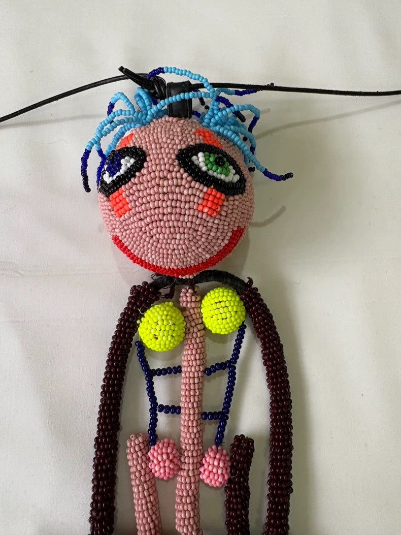 Walter Van Beirendonck Cute Beaded Doll Pendant Necklace Size ONE SIZE - 4 Thumbnail