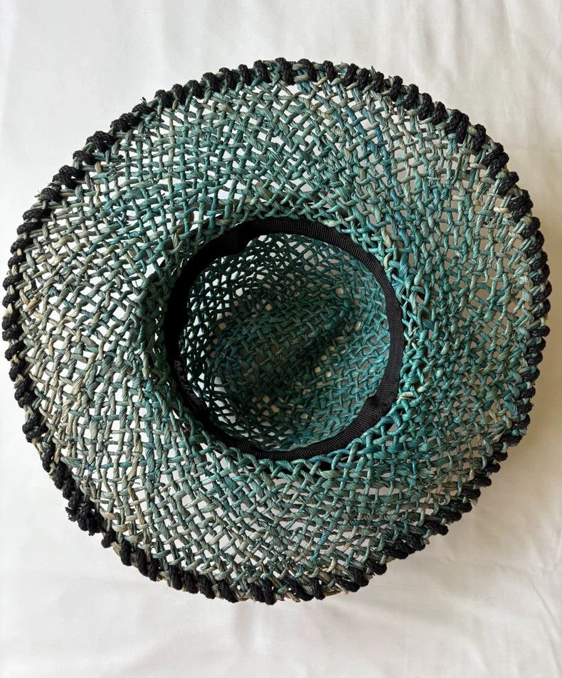 Yohji Yamamoto Unique Decorative Straw Hat with Wooden Accents Size ONE SIZE - 4 Thumbnail
