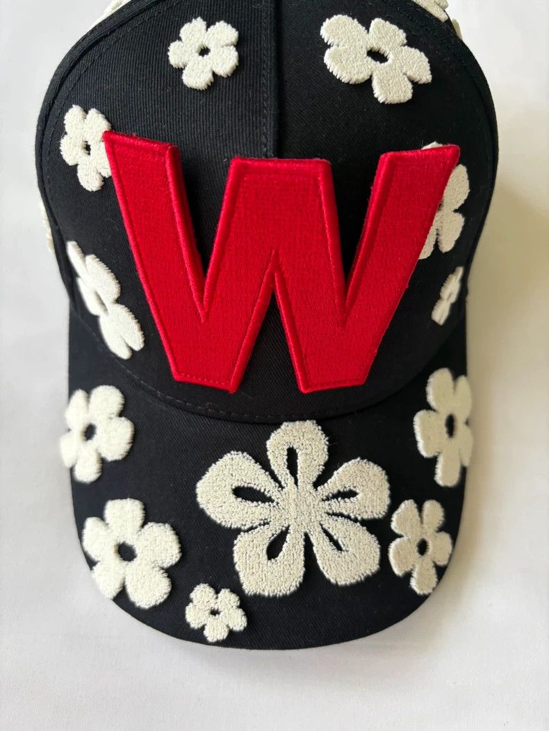 Walter Van Beirendonck Walter Van Beirendonck Floral Embroidered Black Cap Size ONE SIZE - 3 Thumbnail