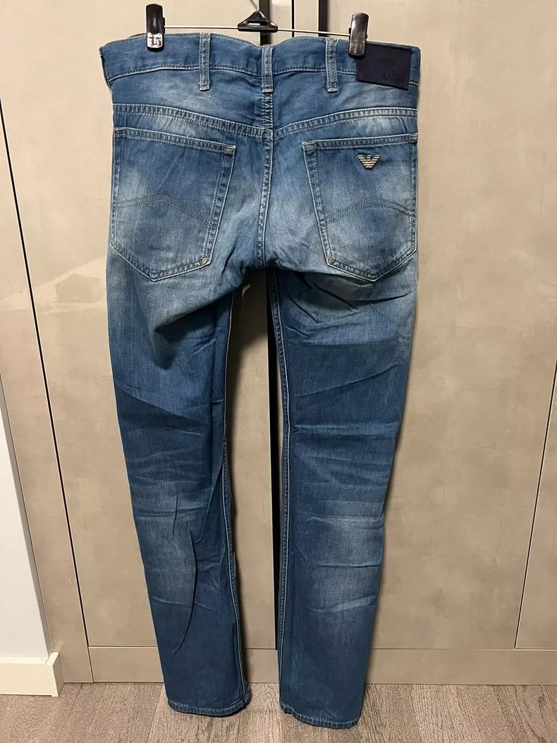 Emporio Armani Armani Jeans Men's Blue Distressed Long Pants Size US 31 - 2 Thumbnail