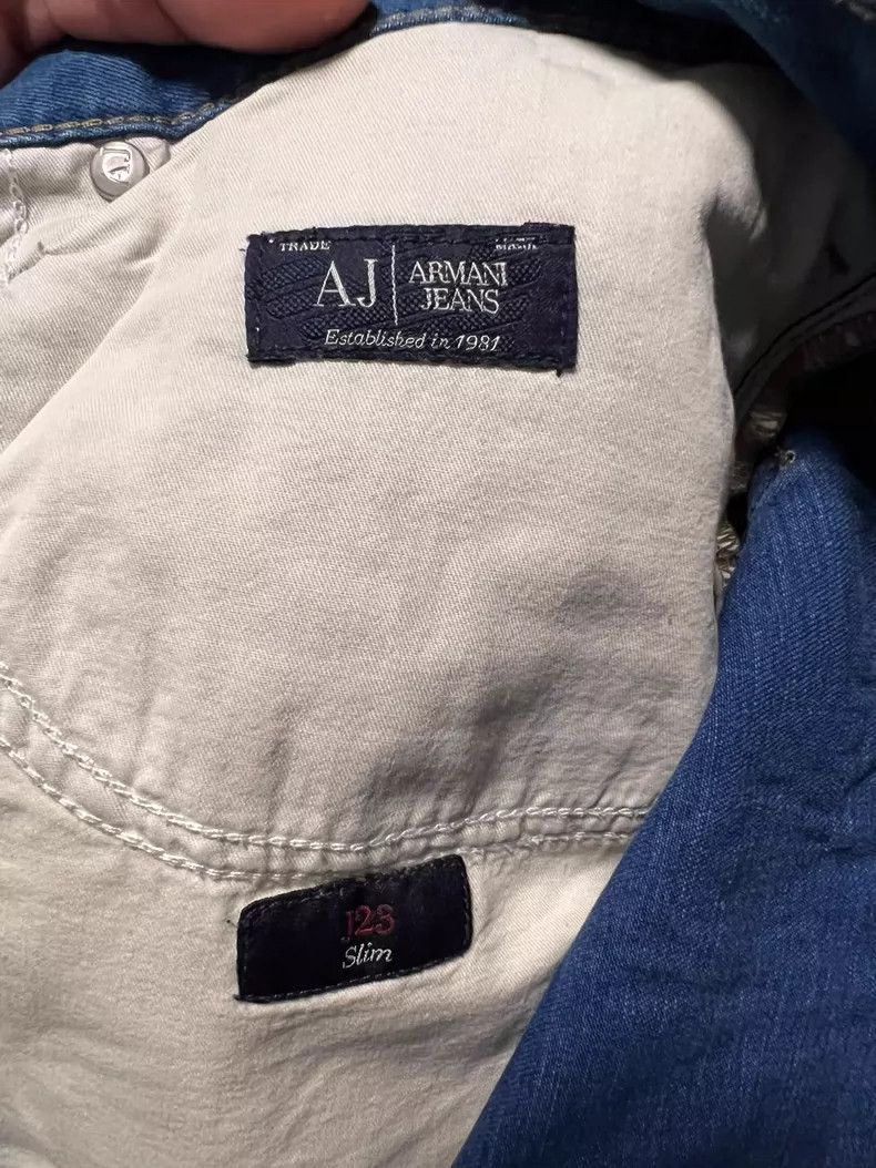 Emporio Armani Armani Jeans Men's Blue Distressed Long Pants Size US 31 - 6 Thumbnail