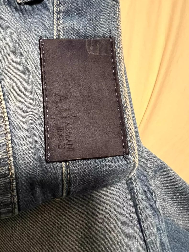 Emporio Armani Armani Jeans Men's Blue Distressed Long Pants Size US 31 - 4 Thumbnail