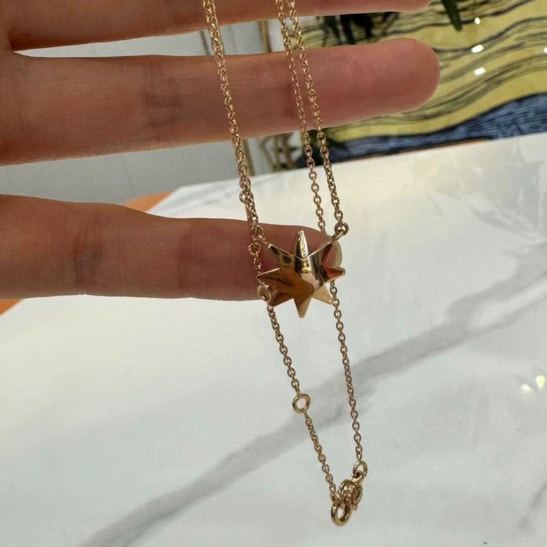 Dior Dior Rose Gold Star Pendant Necklace Size ONE SIZE - 2 Thumbnail