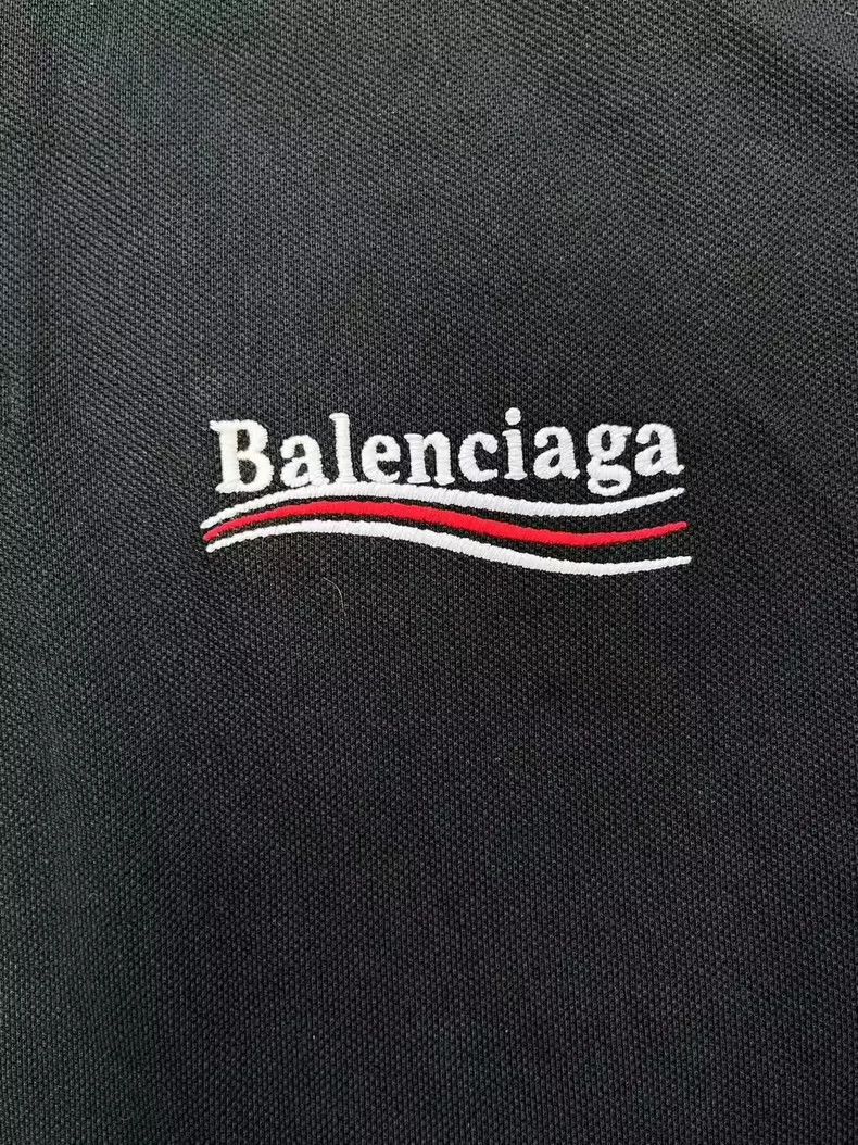 Balenciaga Balenciaga Men's Short Sleeve Polo Shirt Black Size US M / EU 48-50 / 2 - 3 Thumbnail