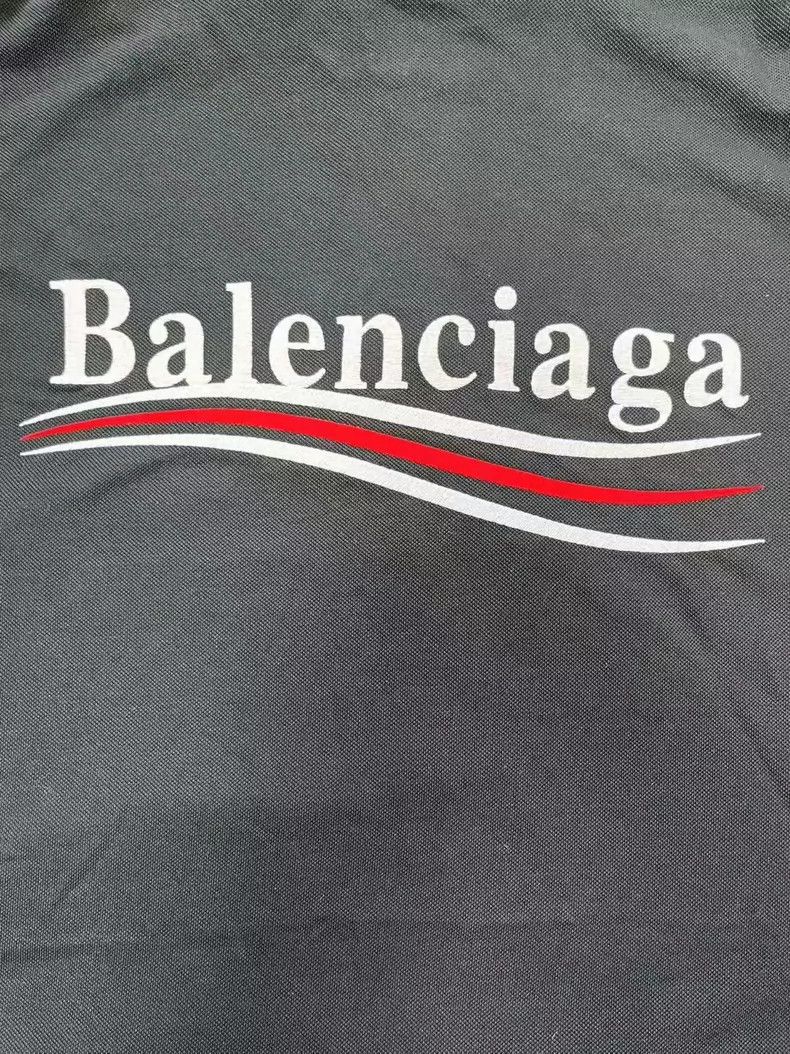 Balenciaga Balenciaga Men's Short Sleeve Polo Shirt Black Size US M / EU 48-50 / 2 - 4 Thumbnail