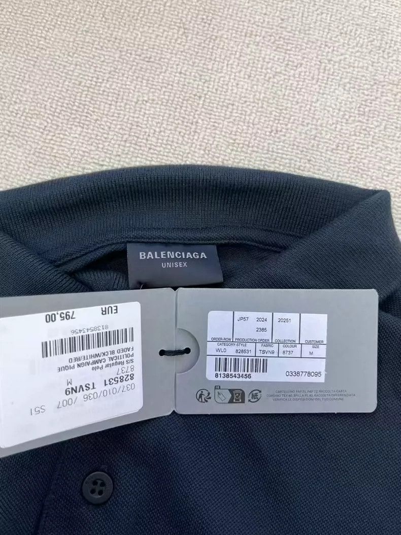 Balenciaga Balenciaga Men's Short Sleeve Polo Shirt Black Size US M / EU 48-50 / 2 - 5 Thumbnail