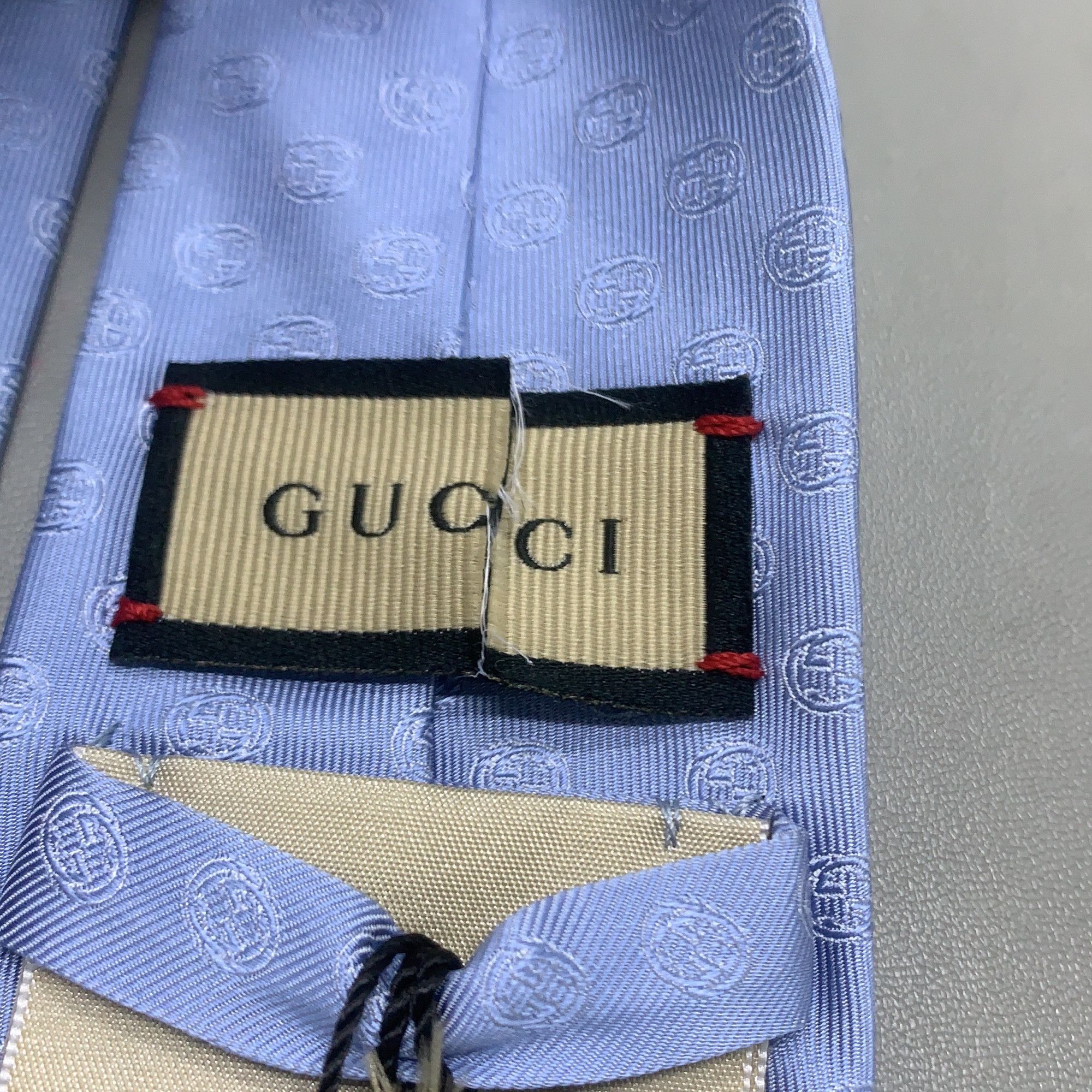 Gucci GUCCI Silk Tie in Light Blue Color Size ONE SIZE - 7 Thumbnail