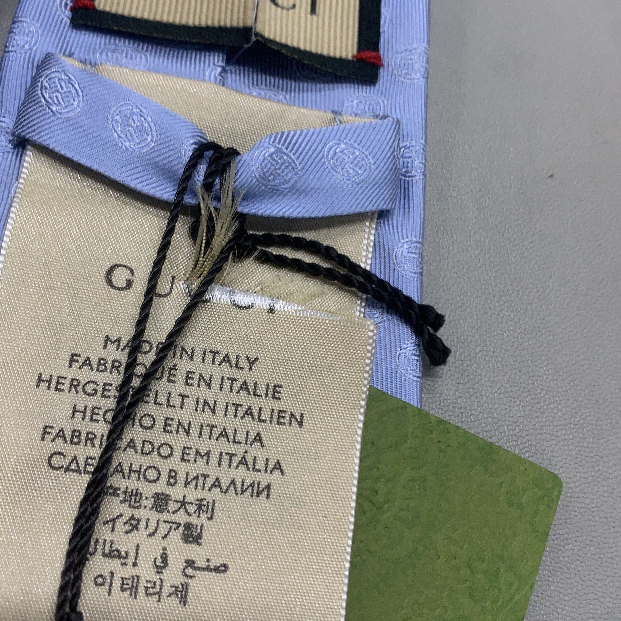 Gucci GUCCI Silk Tie in Light Blue Color Size ONE SIZE - 6 Thumbnail
