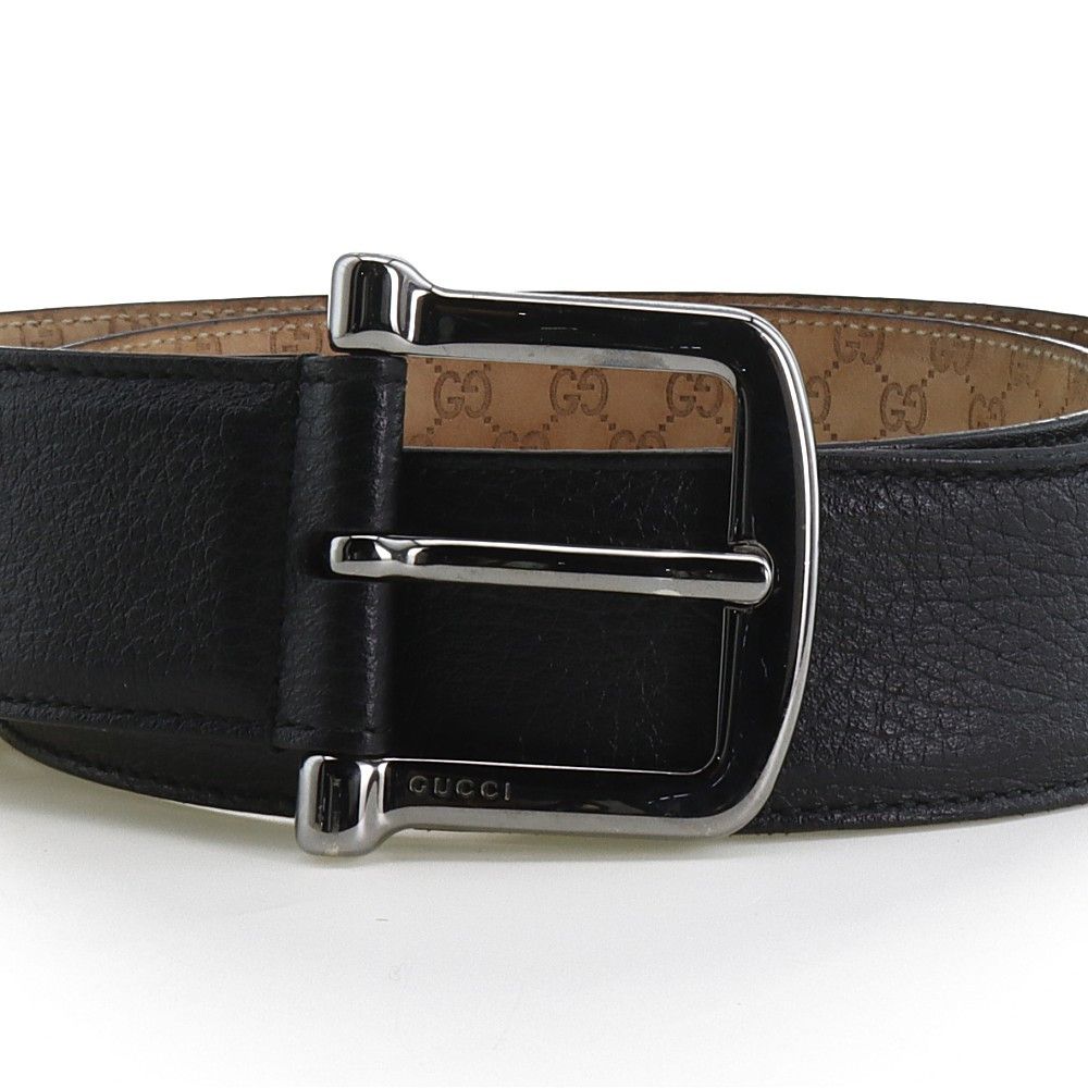 Gucci Gucci Leather Belt with Metal Buckle Size ONE SIZE - 3 Thumbnail