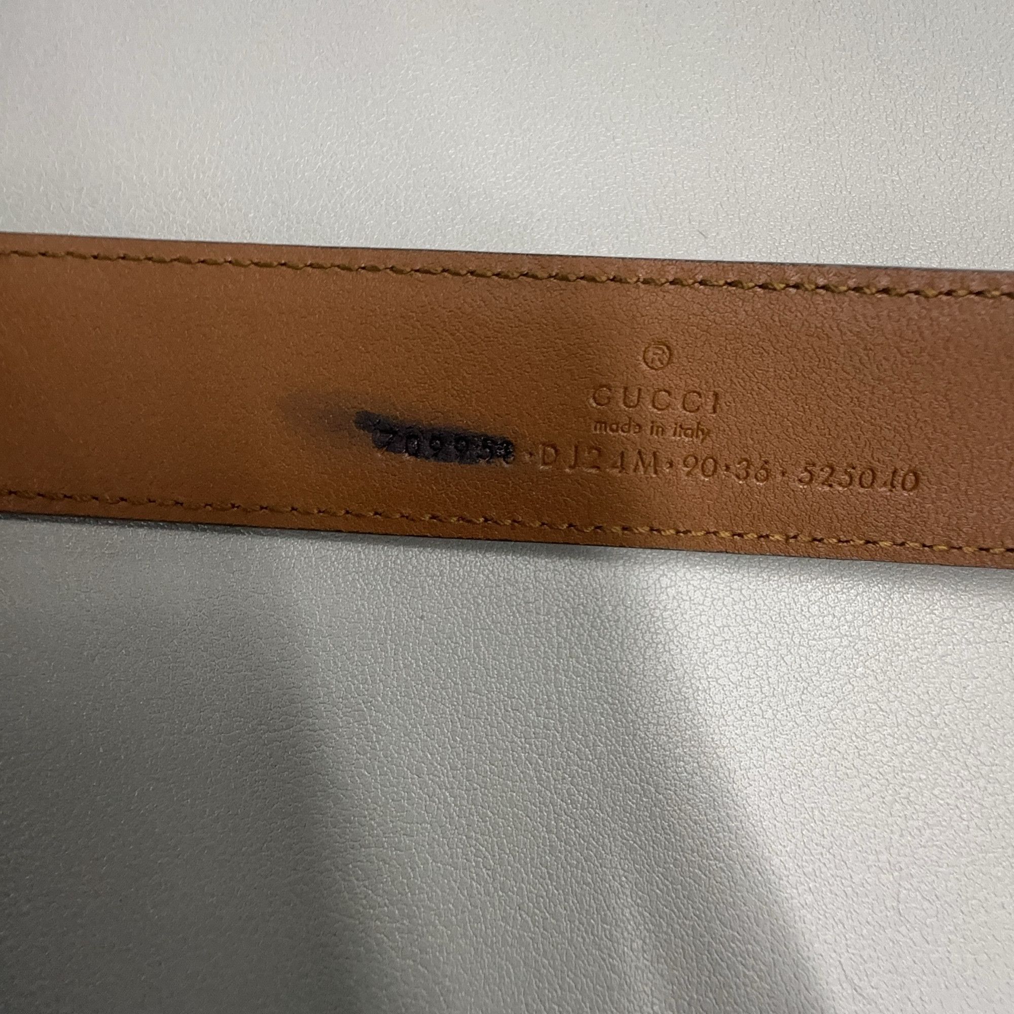 Gucci Gucci Two-Tone Leather Belt for Men Size ONE SIZE - 5 Thumbnail