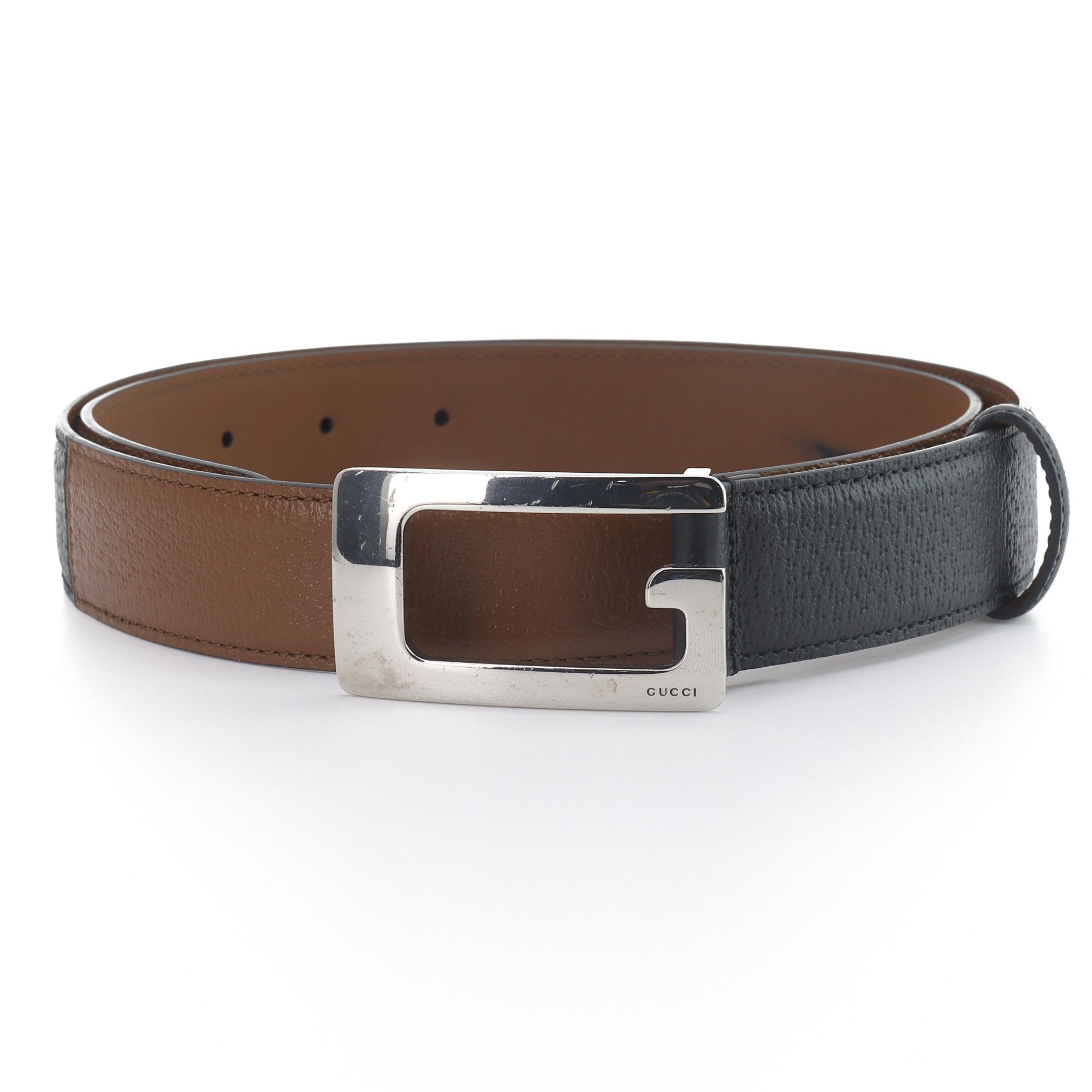 Gucci Gucci Two-Tone Leather Belt for Men Size ONE SIZE - 2 Thumbnail