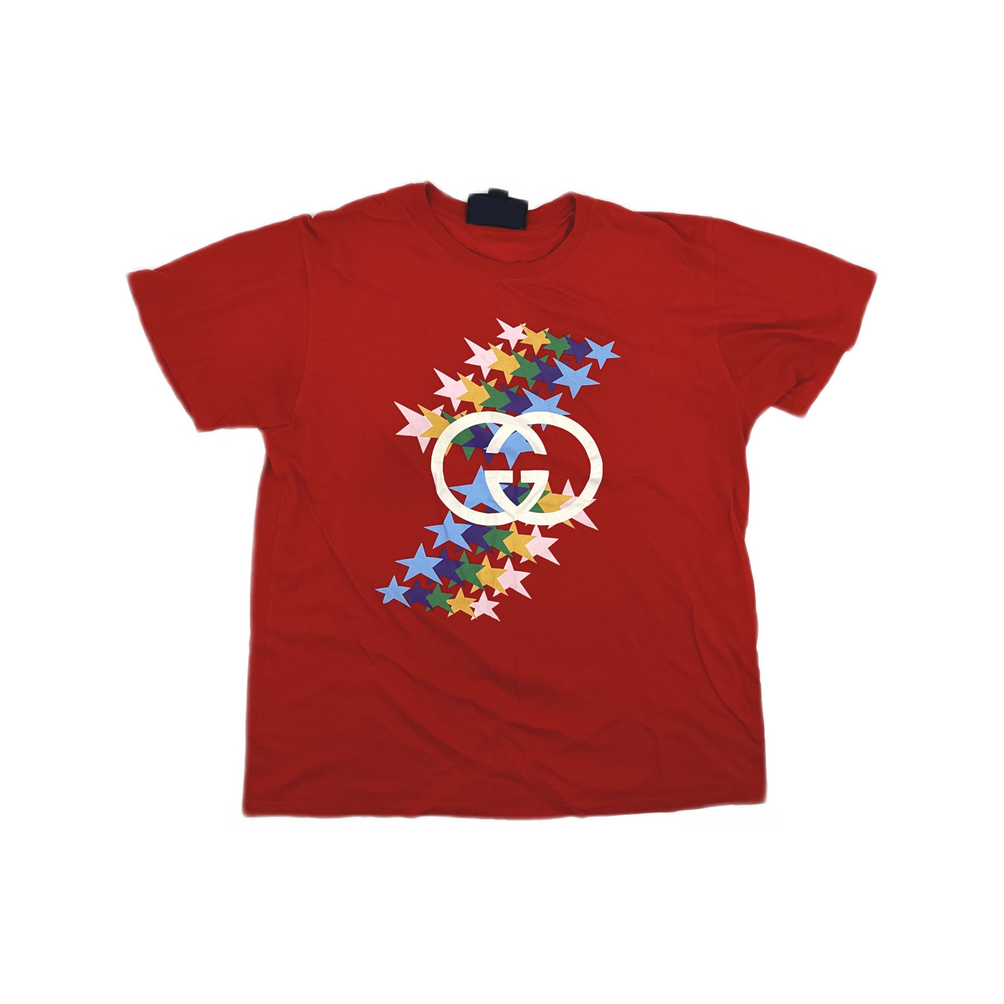 Gucci Gucci SS21 Star Print Red T-Shirt Size US M / EU 48-50 / 2 - 7 Thumbnail