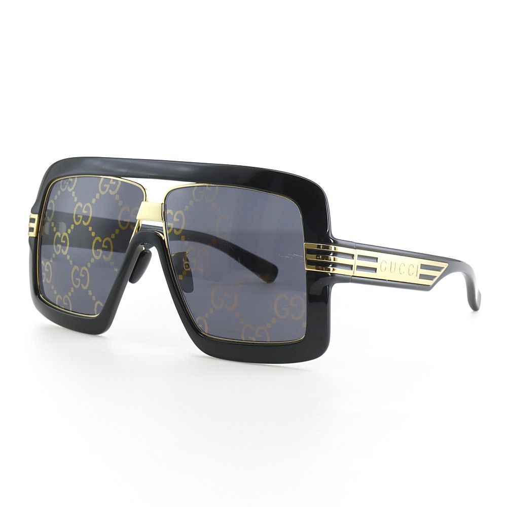 Gucci Gucci Stylish Black and Gold Sunglasses Size ONE SIZE - 7 Thumbnail
