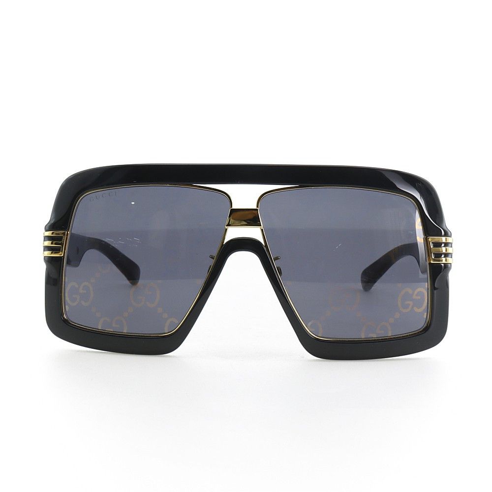 Gucci Gucci Stylish Black and Gold Sunglasses Size ONE SIZE - 6 Thumbnail