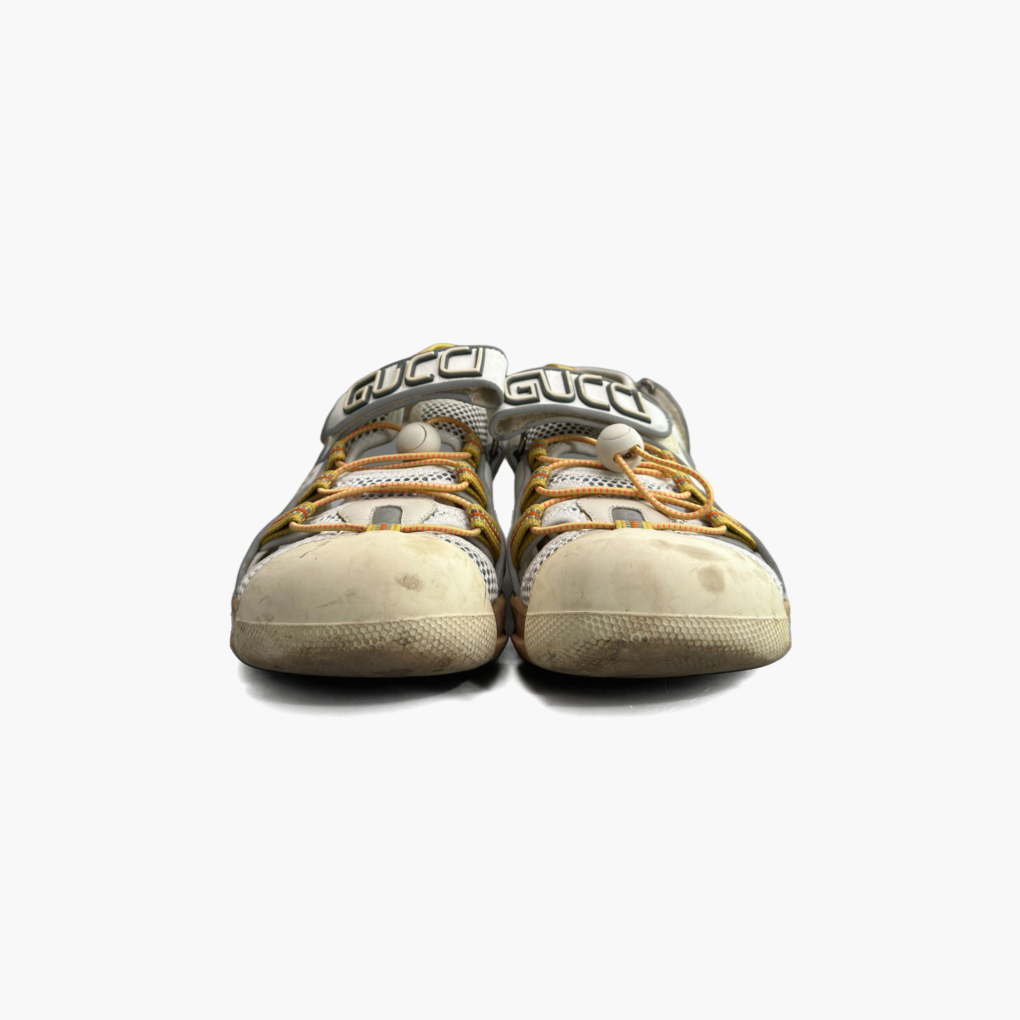 Gucci Gucci Leather Velcro Sandals Silver White Size US 7.5 / EU 40-41 - 9 Thumbnail