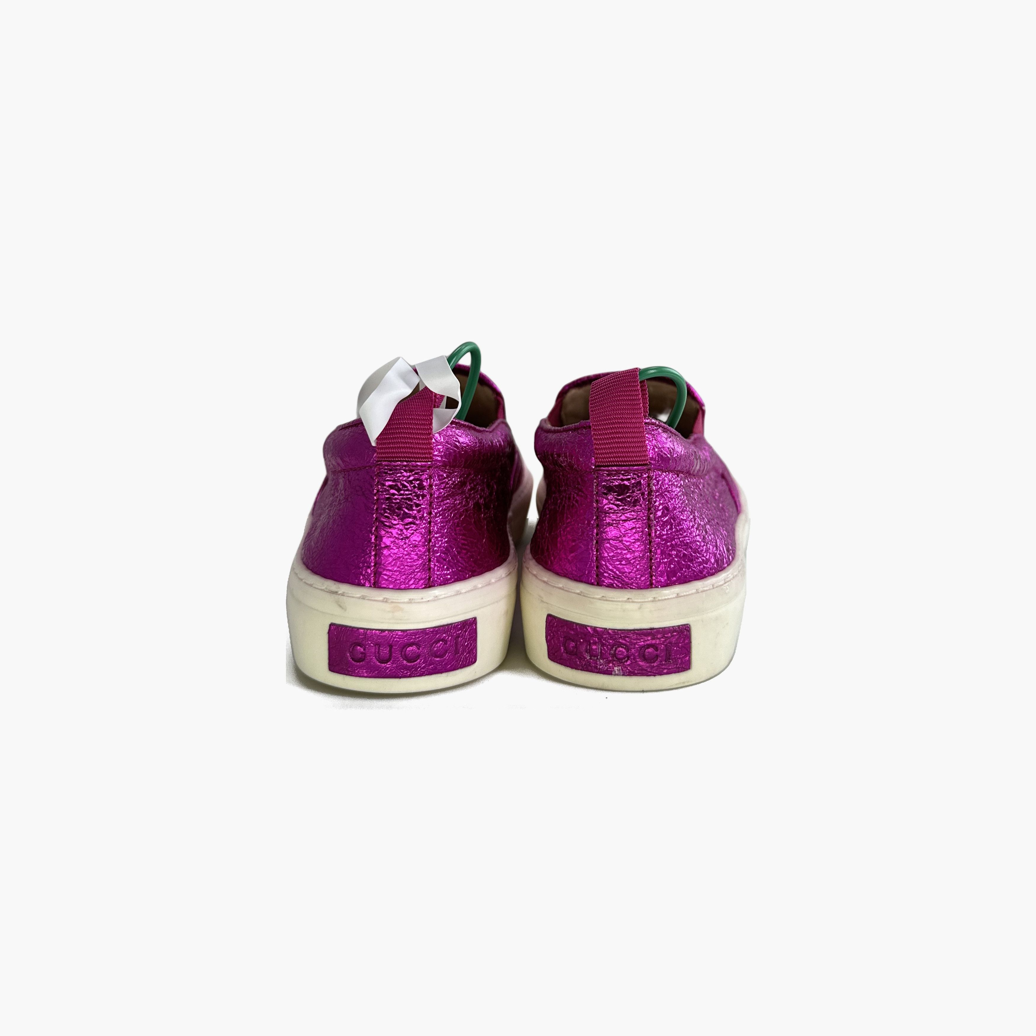 Gucci Gucci Fashion Leather Slip-On Shoes Plum Color Size US 6.5 / EU 39-40 - 7 Thumbnail