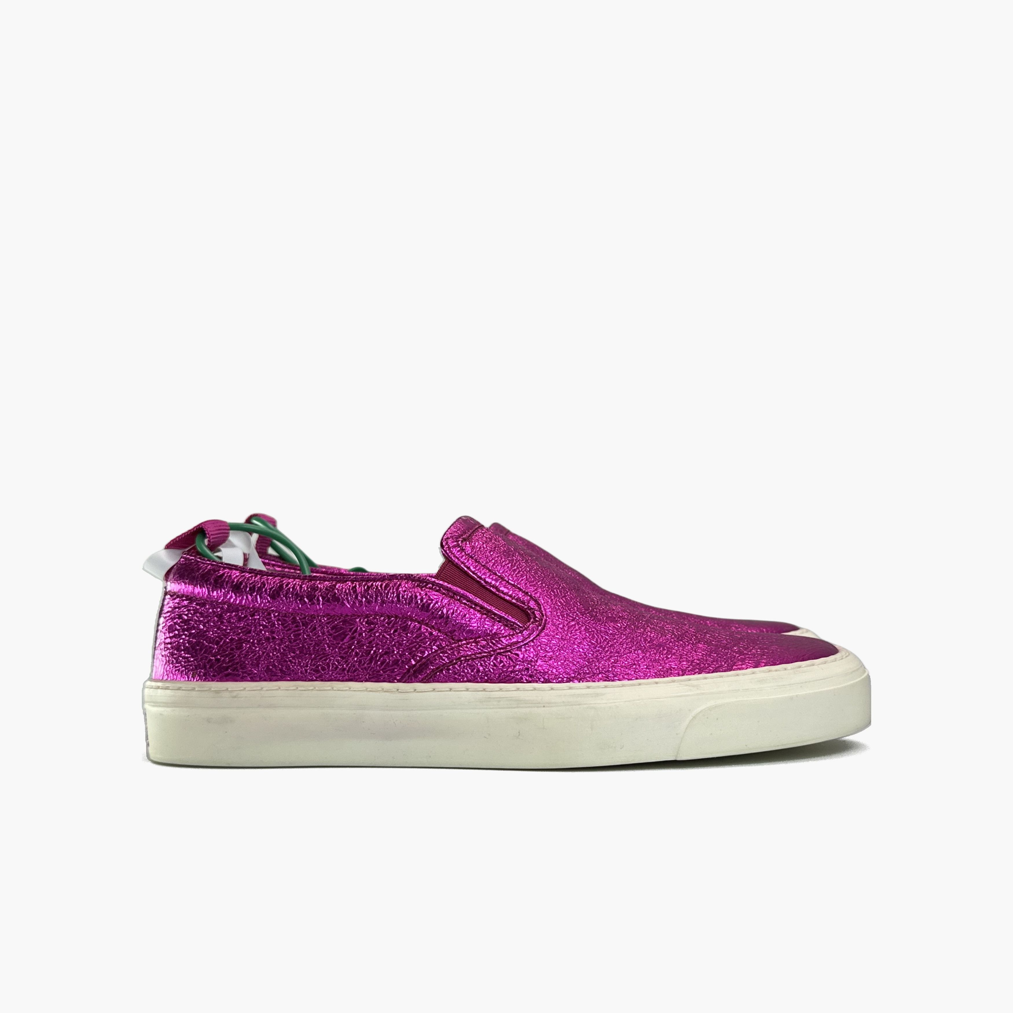 Gucci Gucci Leather Fashion Slip-On Sneakers Plum Color Size US 5.5 / EU 38 - 6 Thumbnail